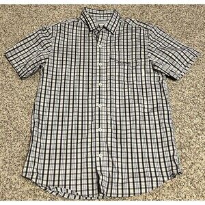 Men's Columbia Plaid Omni-wick Button Up Short Sleeve Shirt, Small